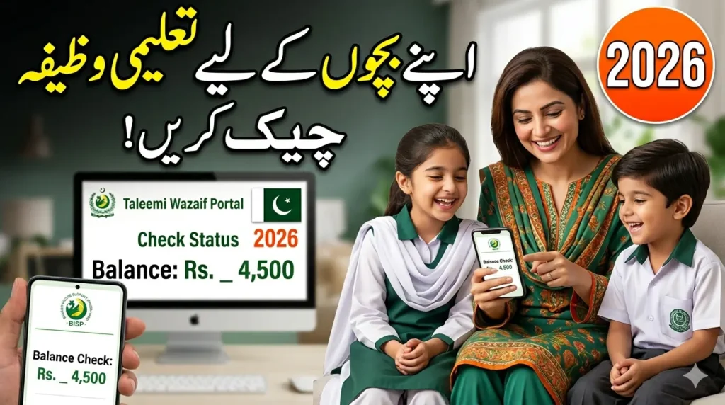 Benazir Taleemi Wazaif Check Online by CNIC