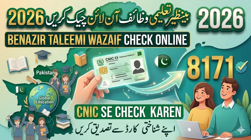 Benazir Taleemi Wazaif Check Online by CNIC 2026